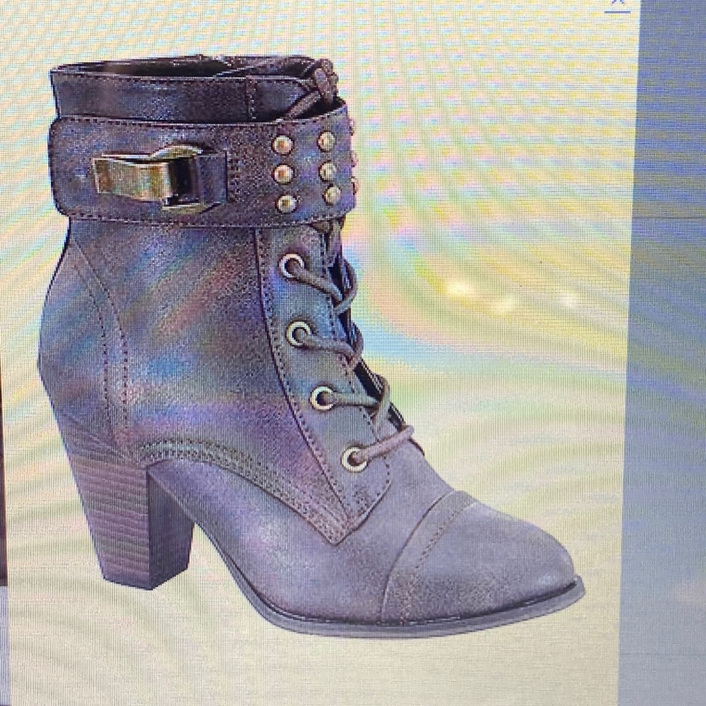 Brown studded Buckle Camila Boot